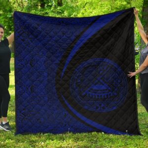 American Samoa Coat Of Arms Polynesian Premium Quilt  Circle Style  04 J2  Quilt